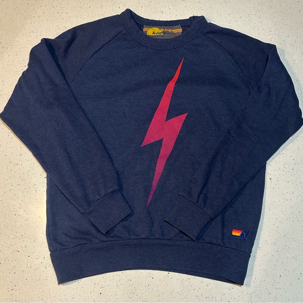 AVIATOR NATION BOLT, UNISEX CREW SWEATSHIRT / GUC